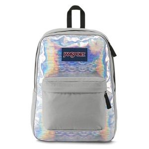 Jansport High Stakes Silver Hologram Backpack